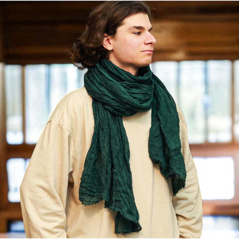 Esarfa unisex din tesatura de in. Esarfe unisex
